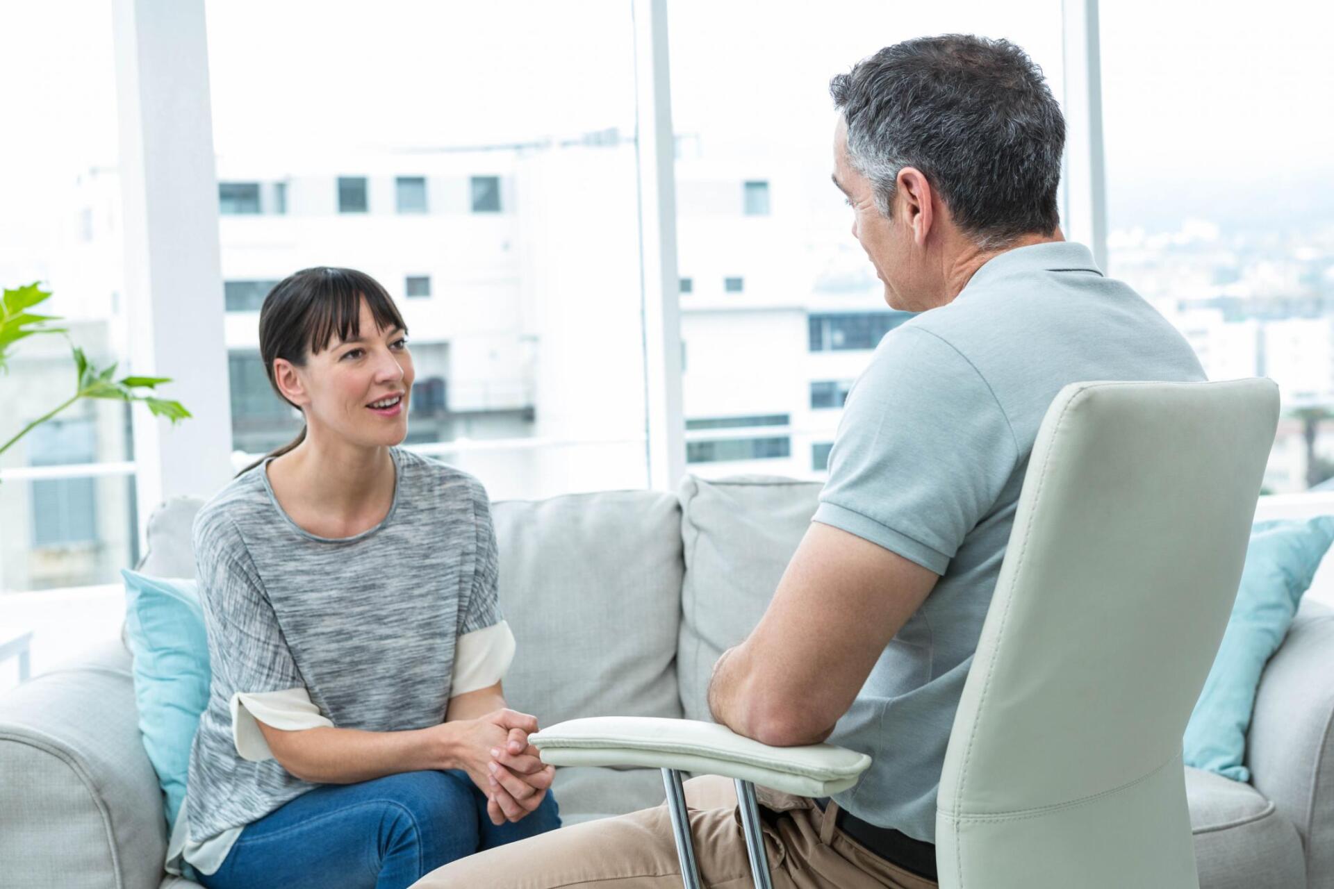 man talking to the client