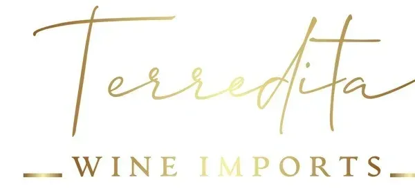 Terredita Wine Imports logo in gold script on a white background