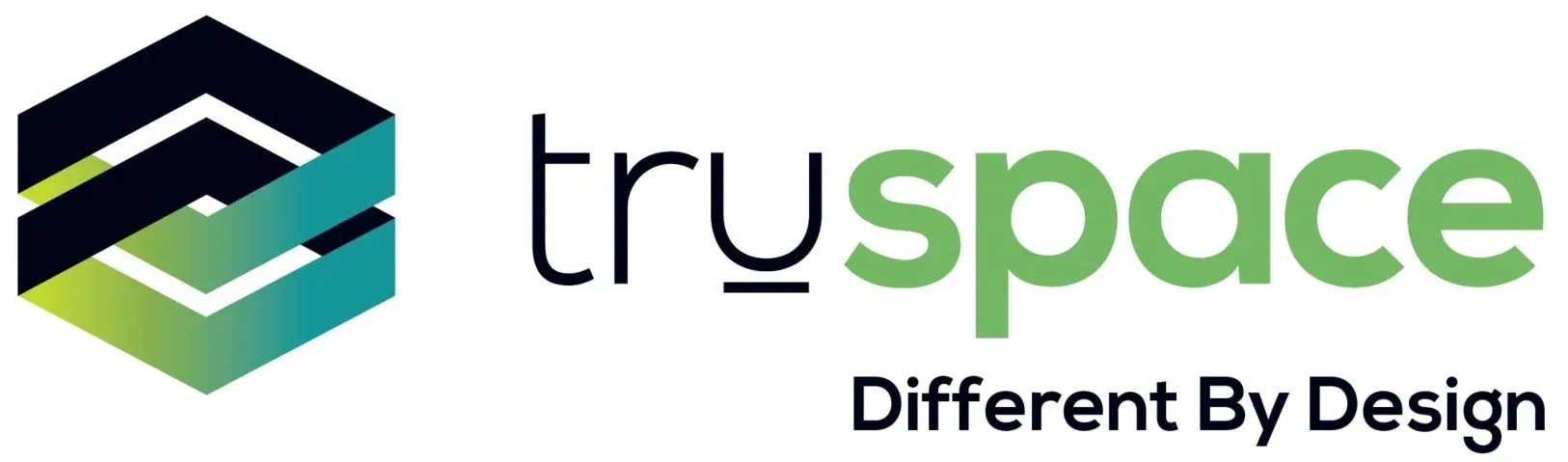 TruSpace logo with geometric icon and the tagline “Different By Design”