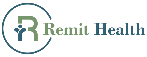 Logo for Remit Health, with a green