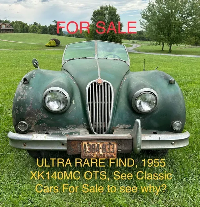 a green car is parked in a grassy field with the words 