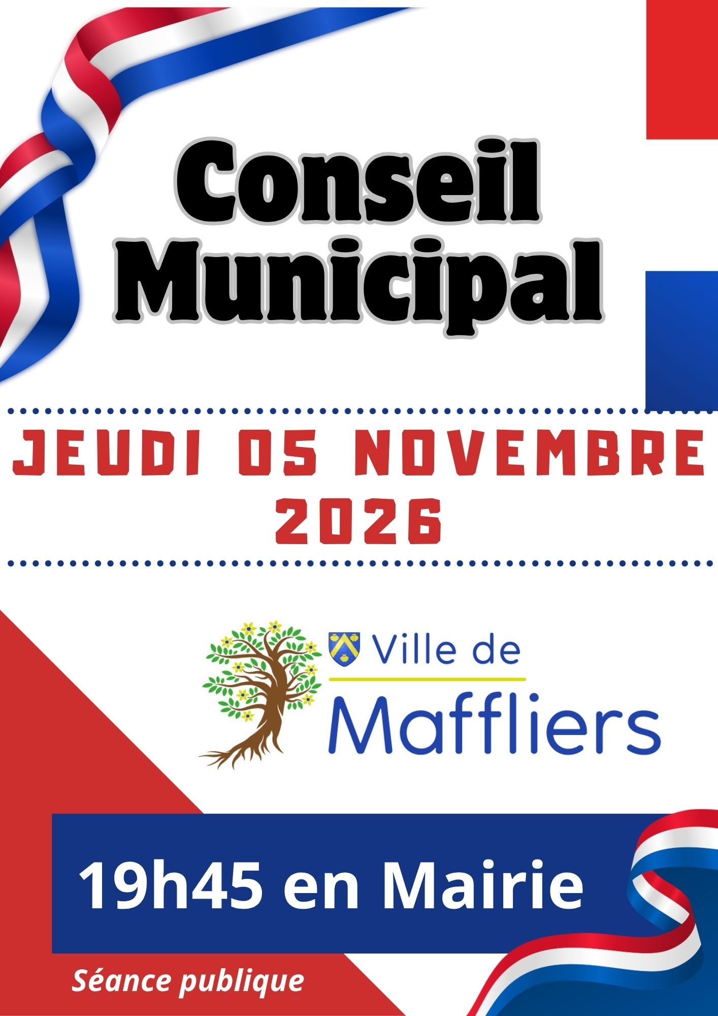 Conseil Municipal du jeudi 05 novembre 2026