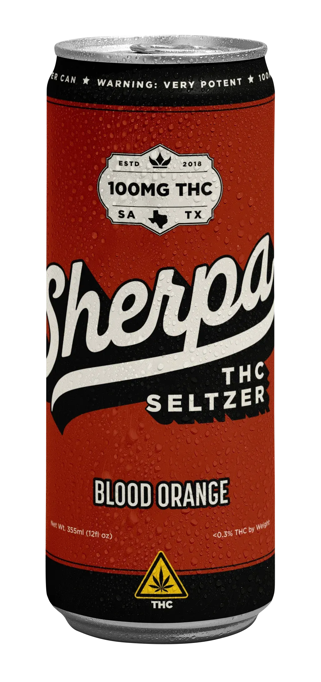 Sherpa Blood Orange 100mg Delta-9 THC Seltzer
