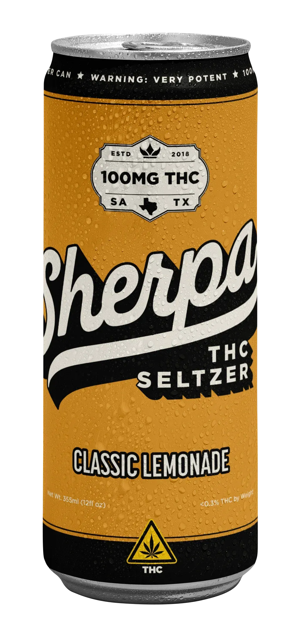 Sherpa Classic Lemonade 100mg Delta-9 THC Seltzer