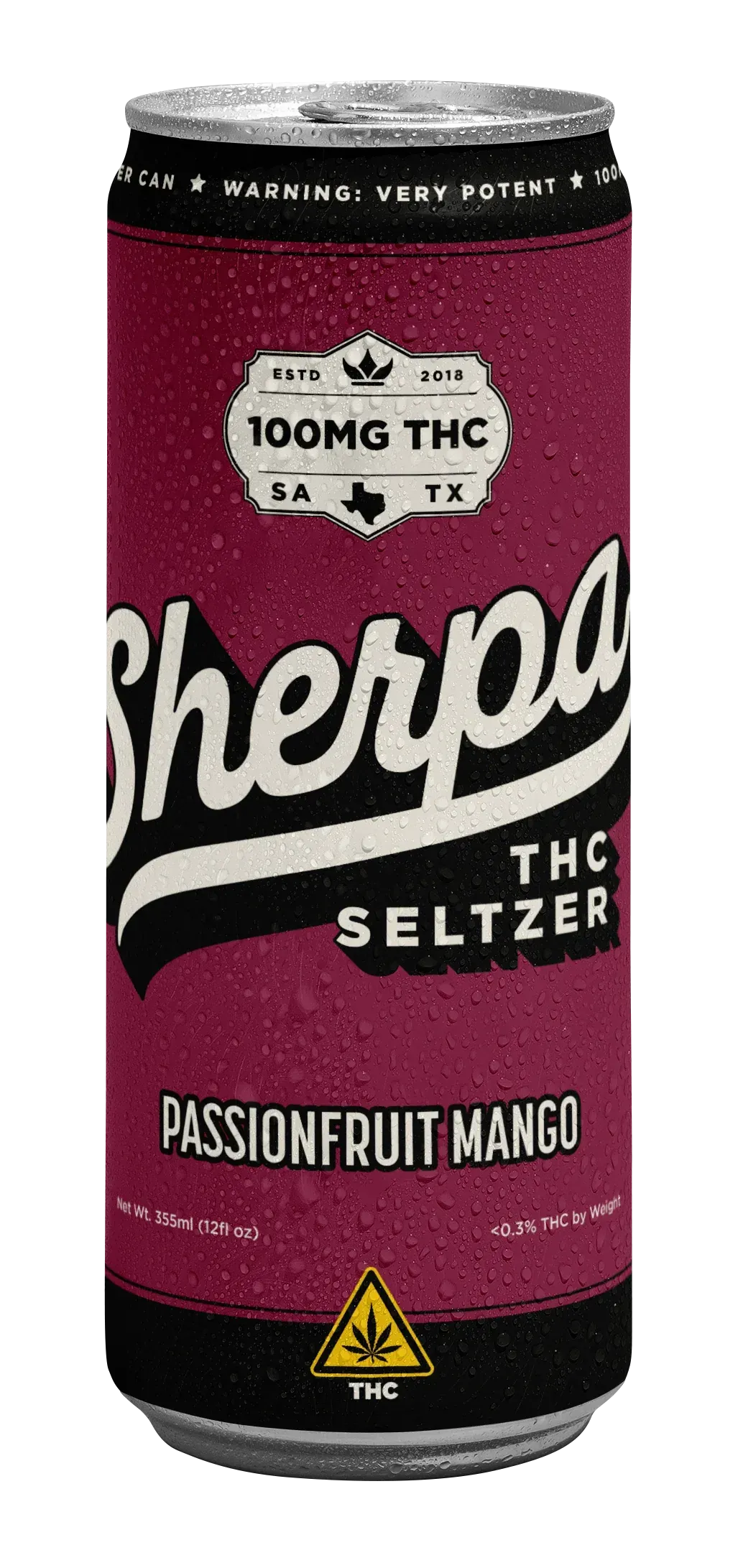 Sherpa Passionfruit Mango 100mg Delta-9 THC Seltzer