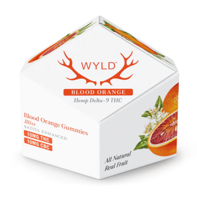 Blood Orange 1:1 THC CBC Gummies gummy package