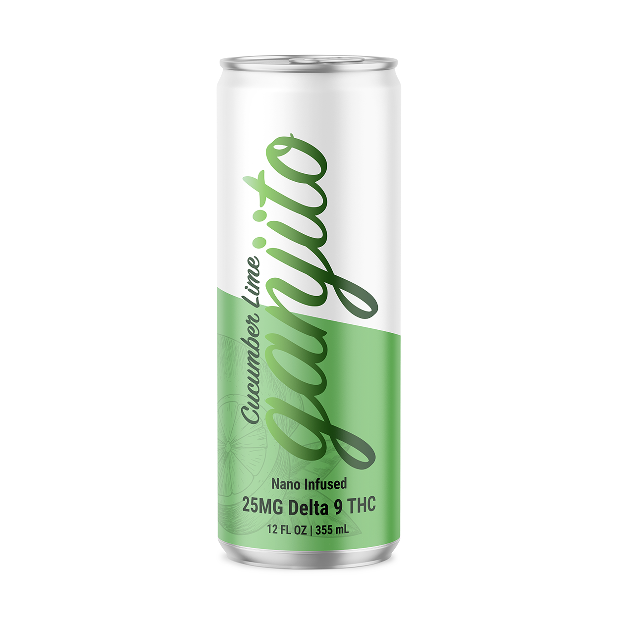 TexaKana Ganjito Cucumber Lime – 25mg THC drink can