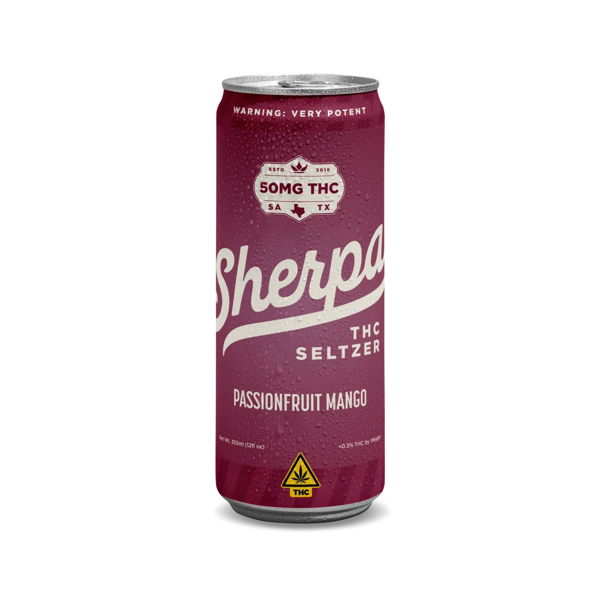 Sherpa Passionfruit Mango 50mg Delta-9 THC Seltzer