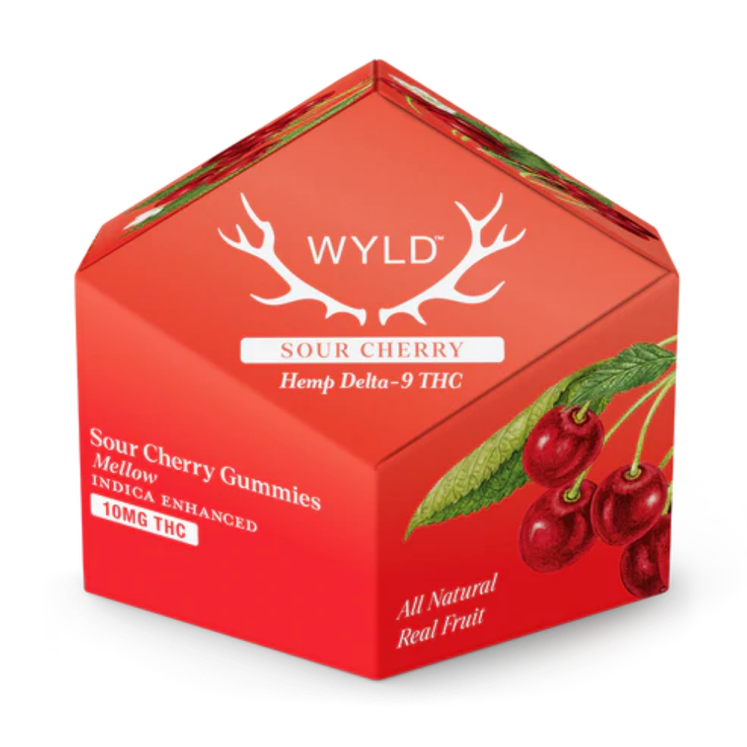 Sour Cherry Indica Gummies gummy package