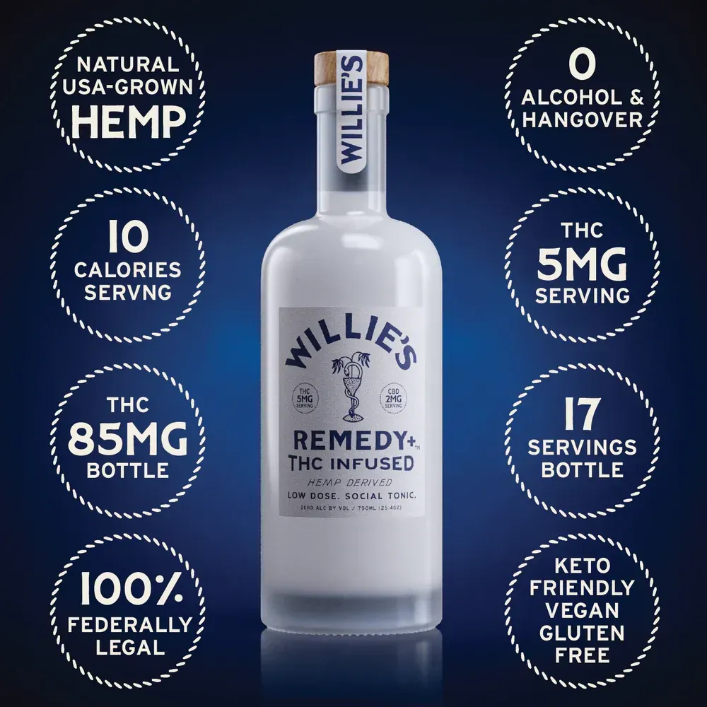 Willie's Remedy+ 750ml Bottle – 5mg Low Dose 750ml bottle