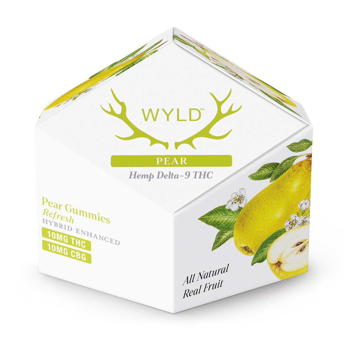 Pear 1:1 THC CBG Gummies gummy package
