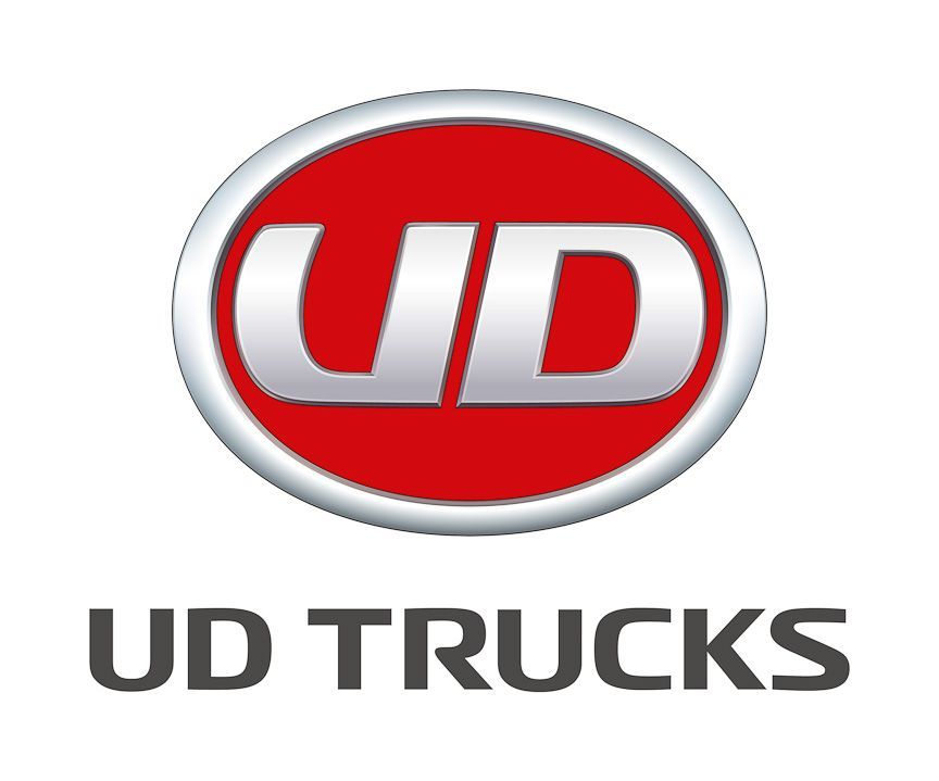 UD Trucks logo: White
