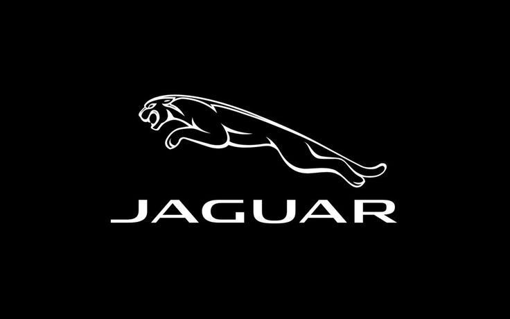 Jaguar logo with a leaping cat above the word “JAGUAR” on a black background