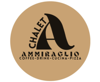 Logo per Chalet Ammiraglio, con testo e una 