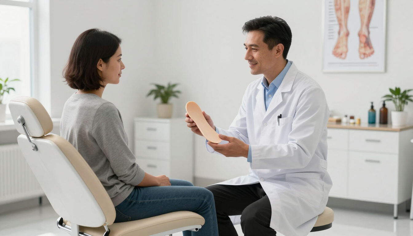 Podiatrist Fitting Orthotics