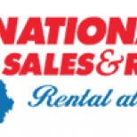 Red and blue logo with “NATION SALES & Rental” text