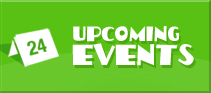 Green “Upcoming Events” banner with a calendar icon showing 24