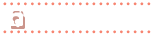 Red dotted border on white background with a small outlined icon at left
