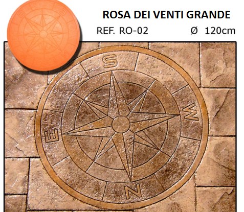 Stampi APSE Bergamo Verdello rosa  dei venti grande