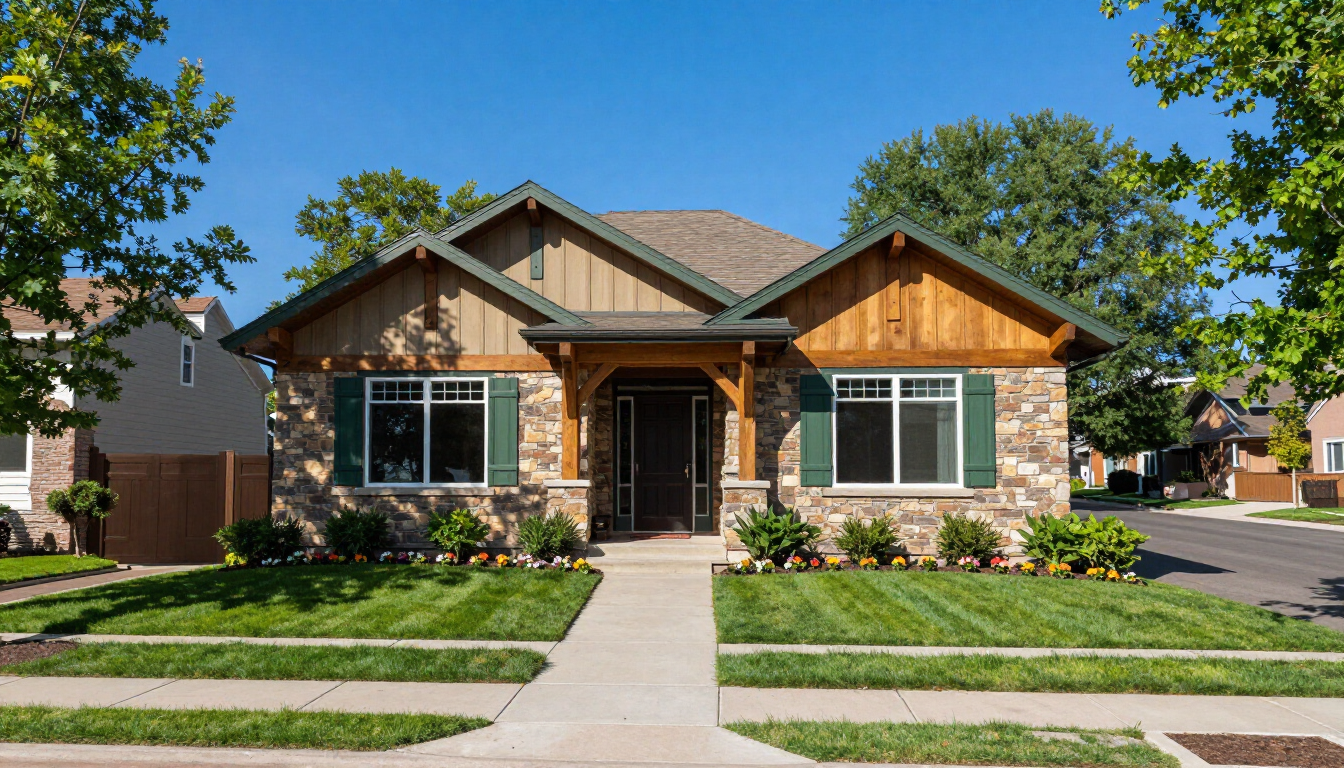 Denver home exterior with professional landscaping and proper grading.