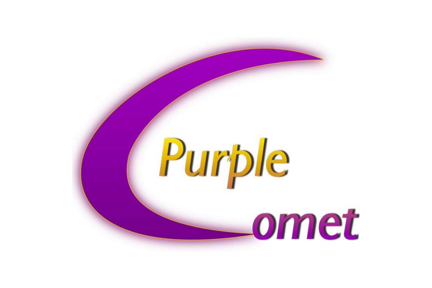 Purple Comet logo with a purple crescent and gold-purple text