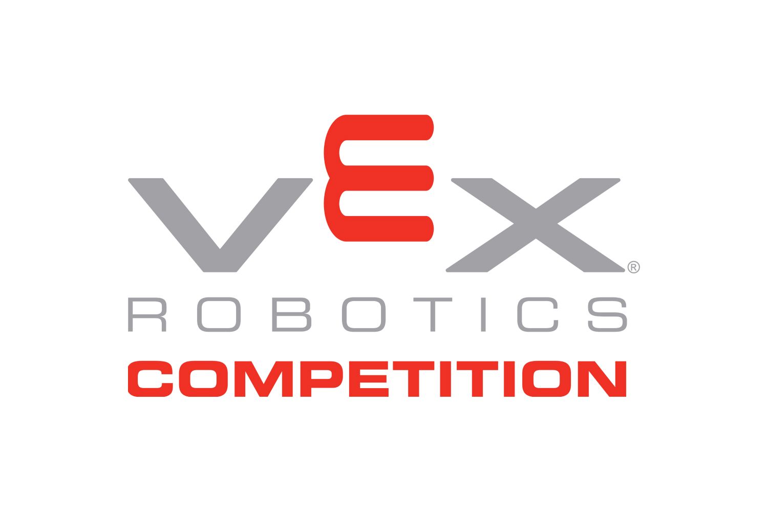VEX Robotics Competition logo in gray and red on a white background