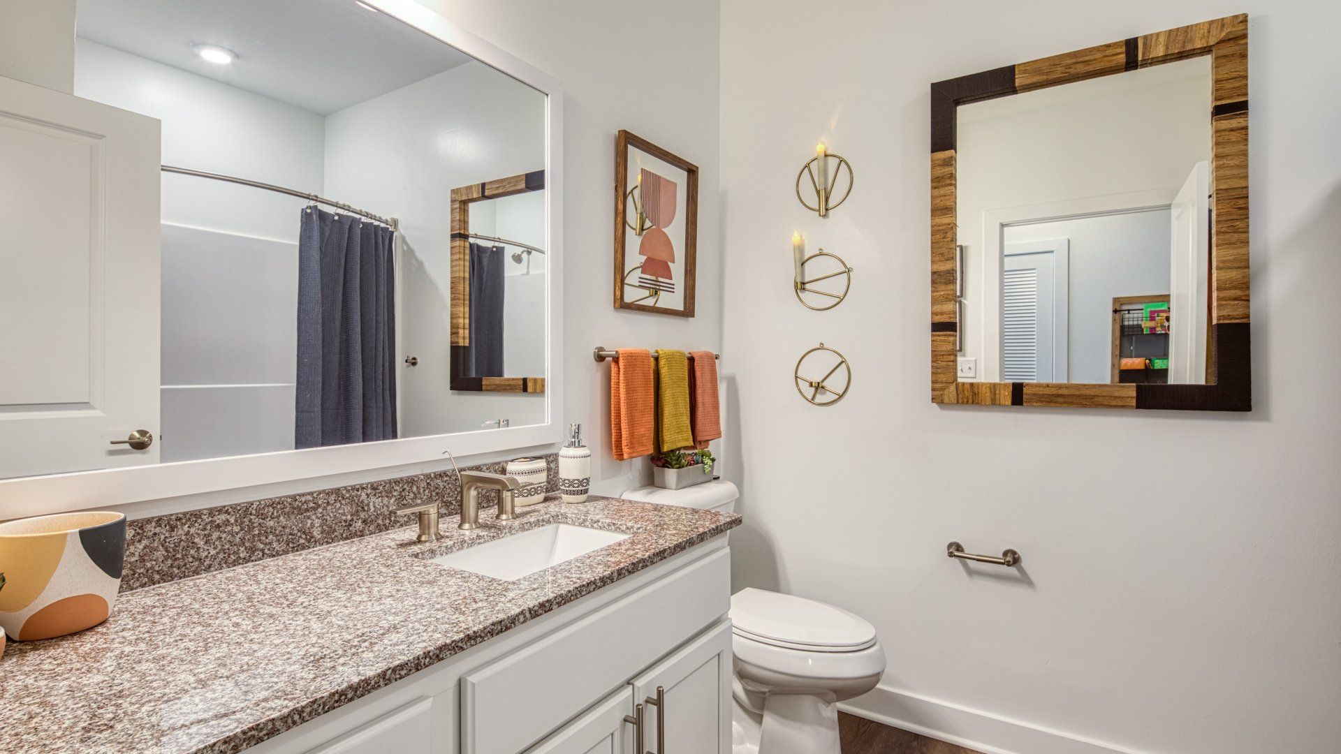 walnut bathroom