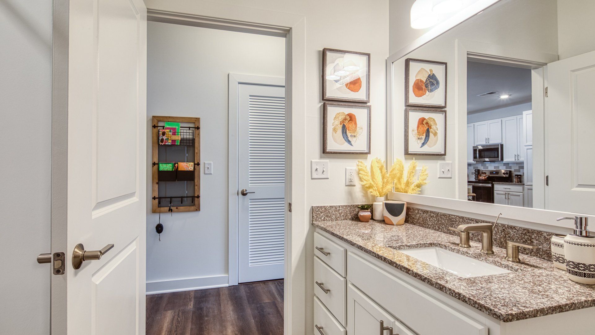 walnut bathroom