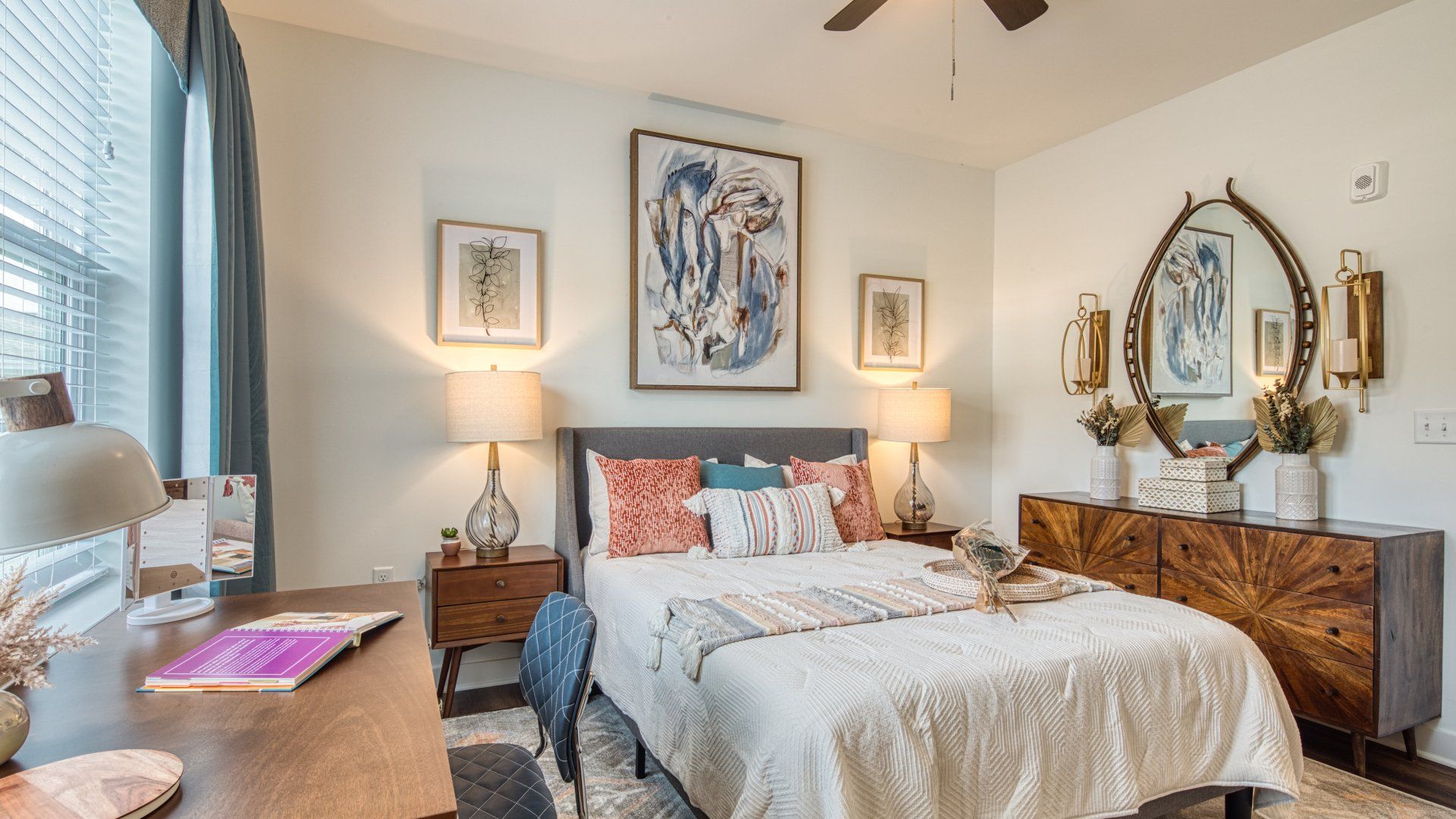 walnut bedroom