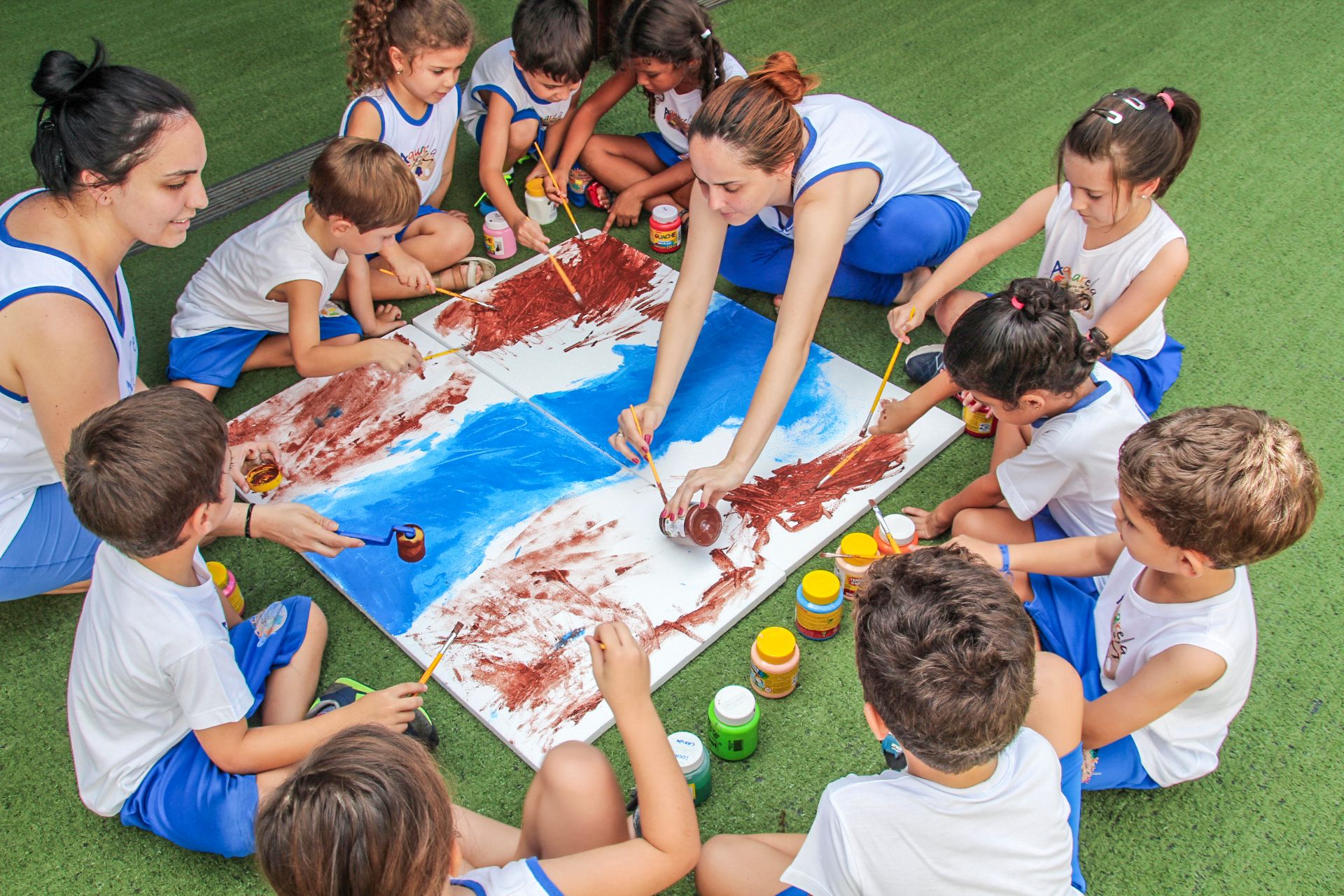 Artes na Escola Infantil Aquarela em Piracicaba