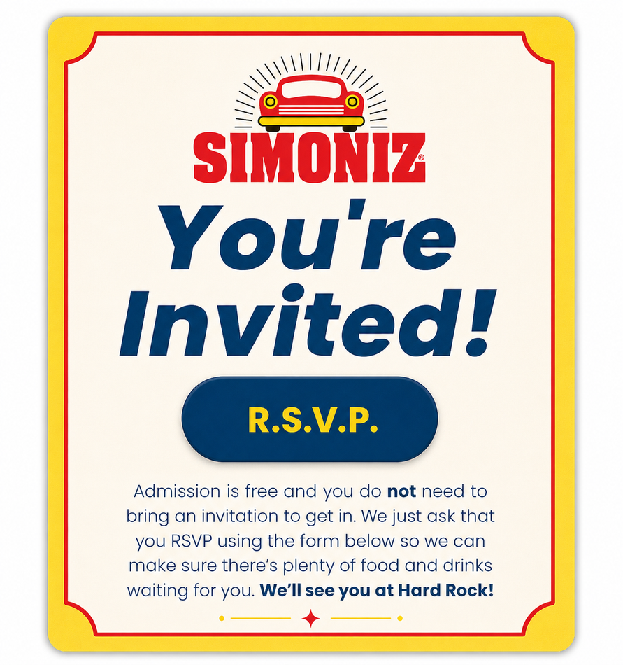 Simonize Celebration carwash con east ticket rsvp NRCC carwash networking
