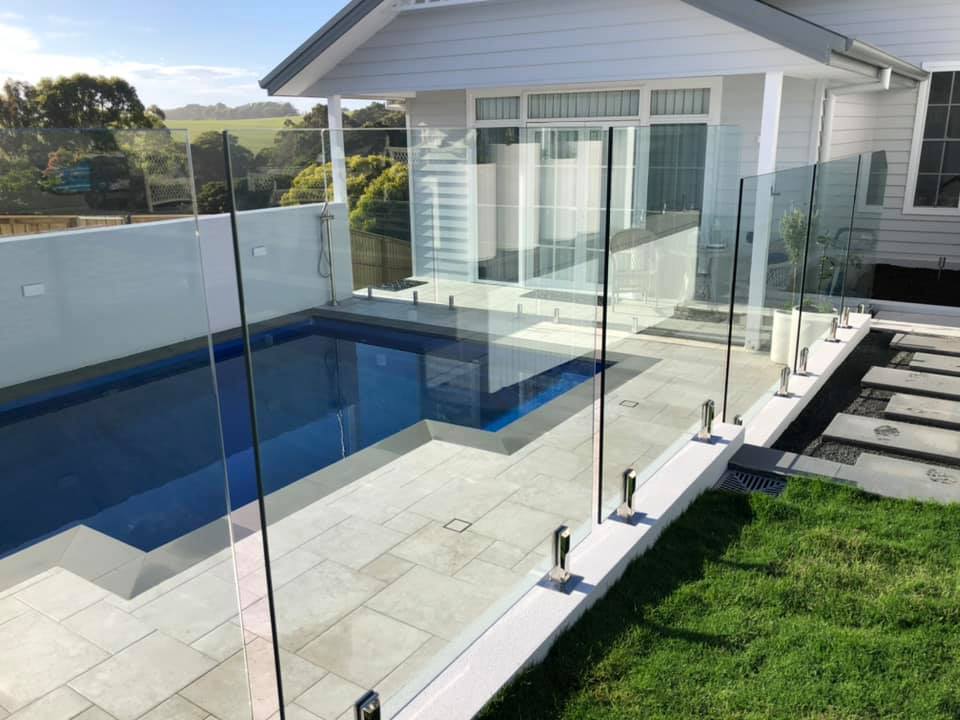 Glass Pool Fence — Steel Fabrication In Taree, NSW