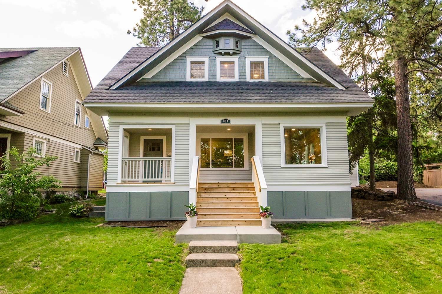 Bungalow house and front porch