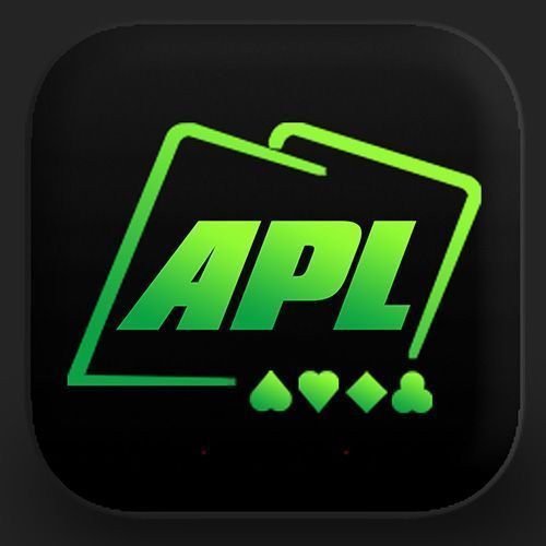 Green APL logo on a black rounded-square background with playing-card suit symbols below.