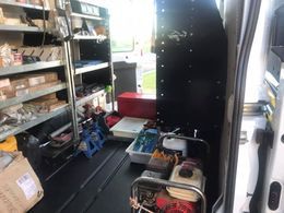 The Inside of a Van Filled With Tools and Boxes — Bundaberg Forklift Repairs Bundaberg North, QLD