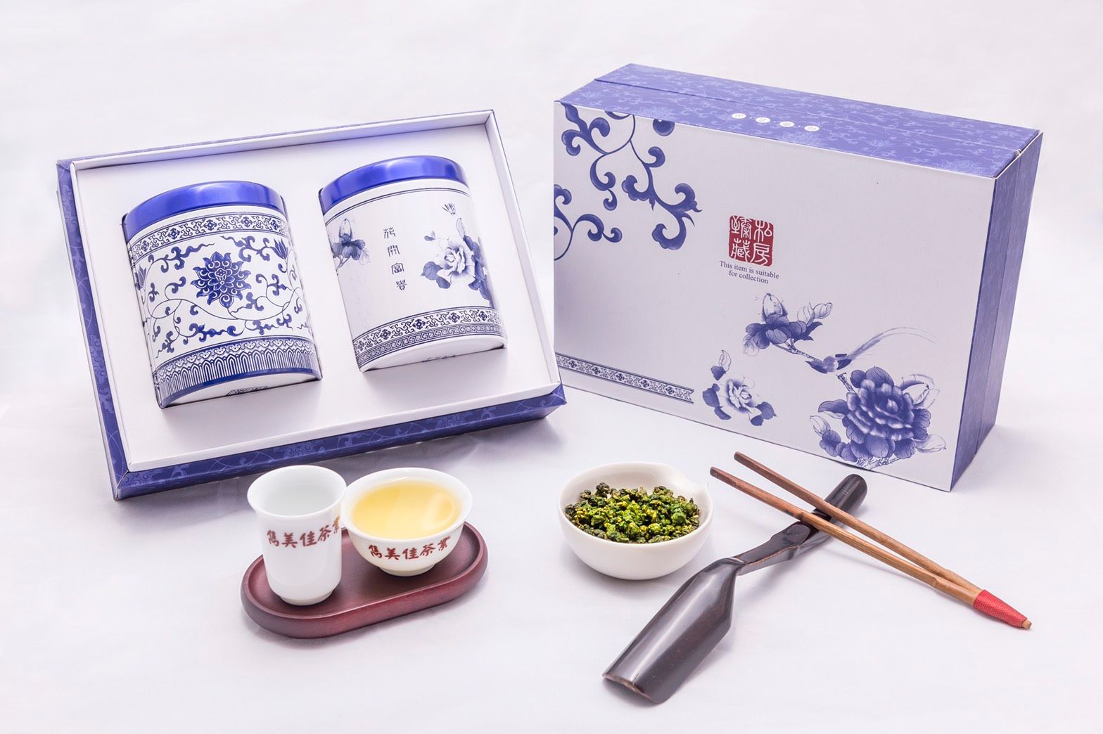 雋美佳青花禮盒 茶葉禮盒 客製化禮盒 茶葉伴手禮