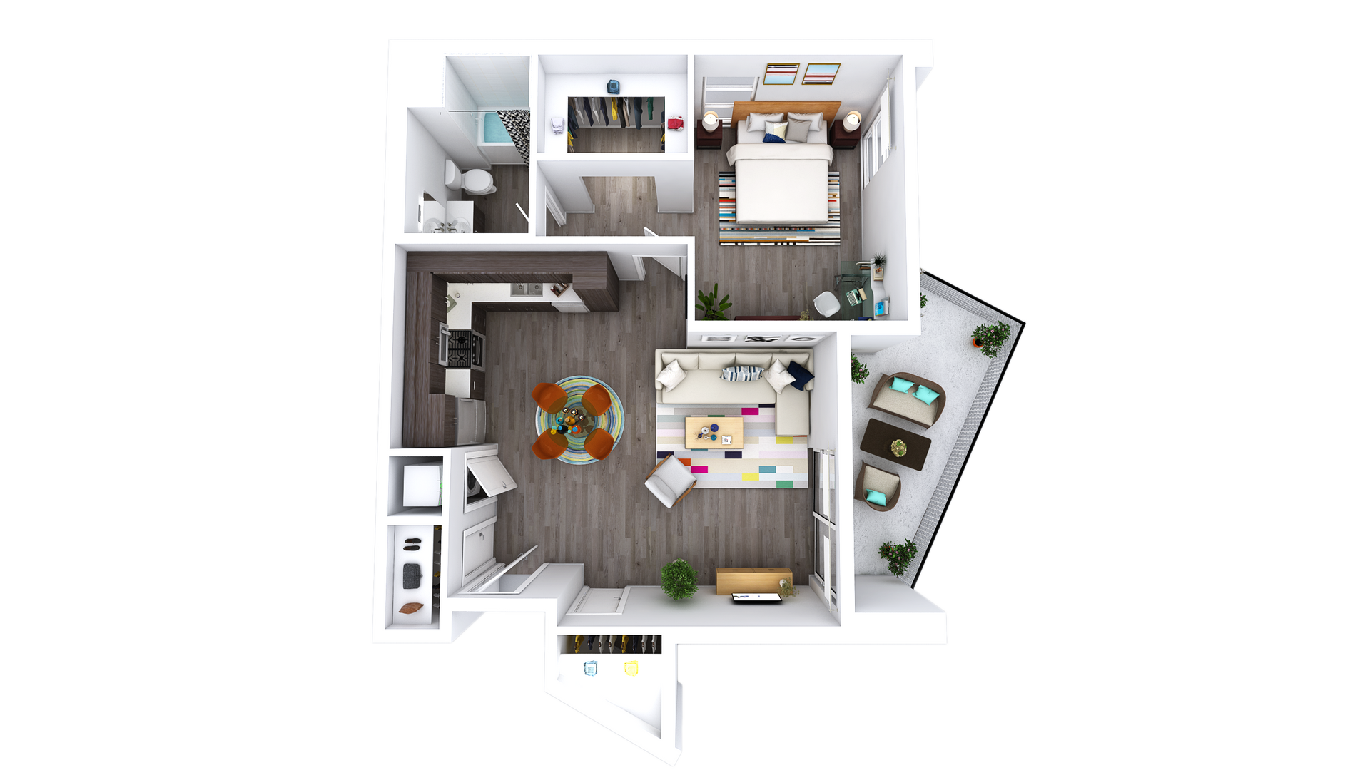 Floor Plan L-G: 1 Bed · 1 Bath