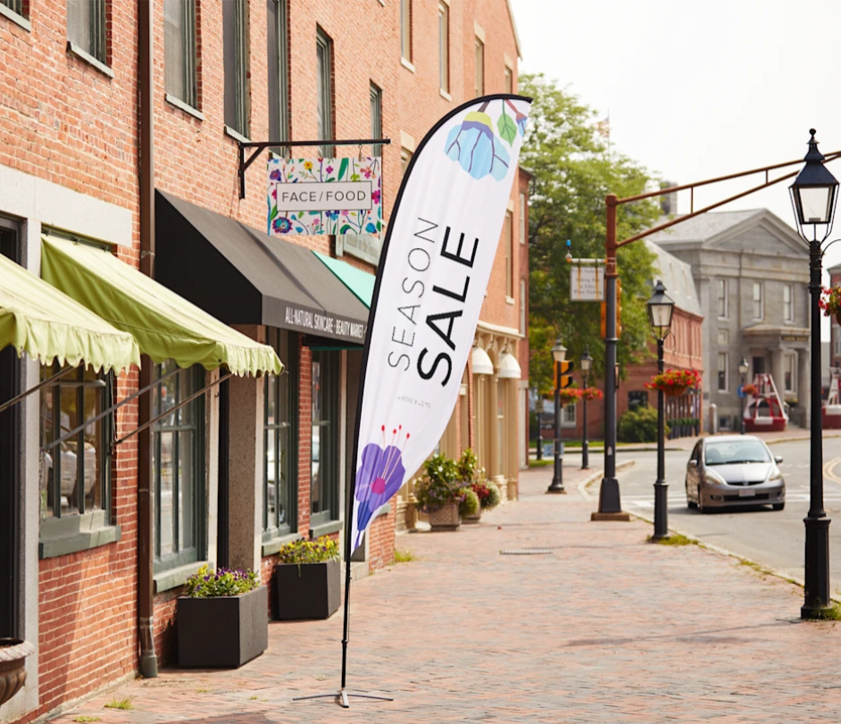 Brick Storefront Street With a White