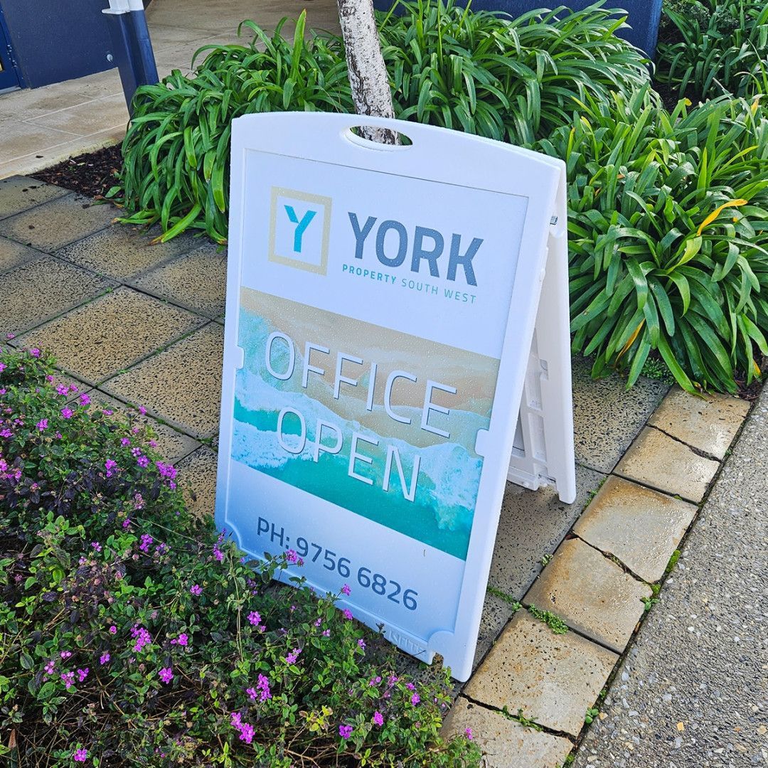 A White A-Frame Sign for York, Advertising — On The Spot Signs Port Douglas In Port Douglas, QLD