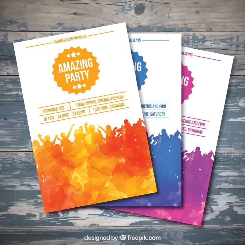 Three Flyers With Party Information — On The Spot Signs Port Douglas In Port Douglas, QLD