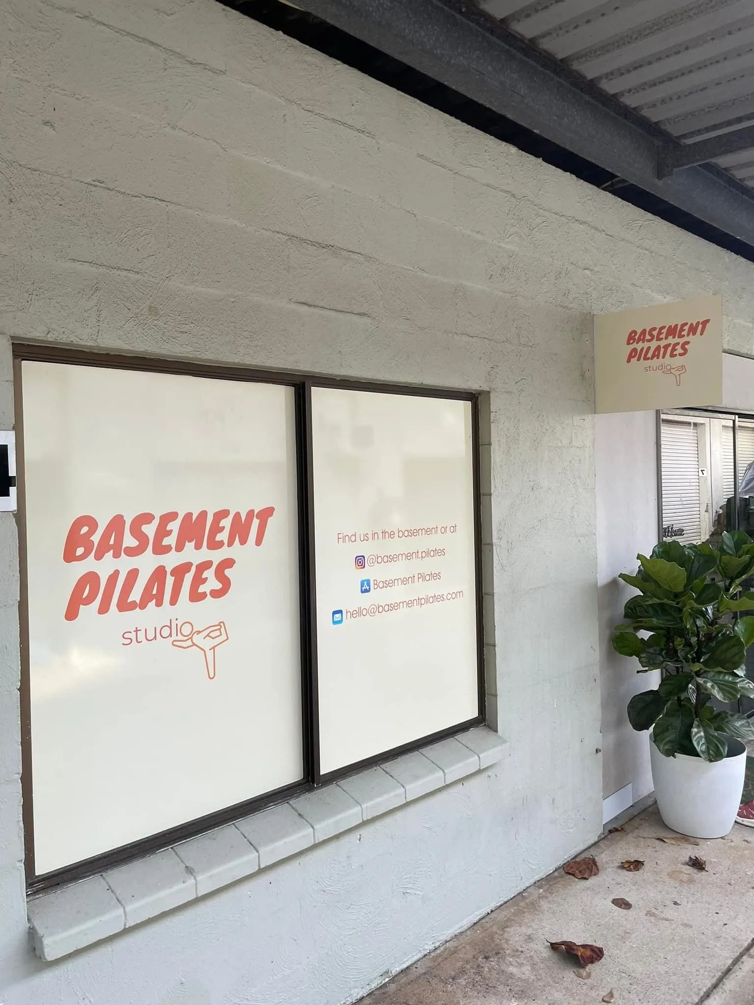 Basement Pilates Storefront Sign — On The Spot Signs Port Douglas In Port Douglas, QLD