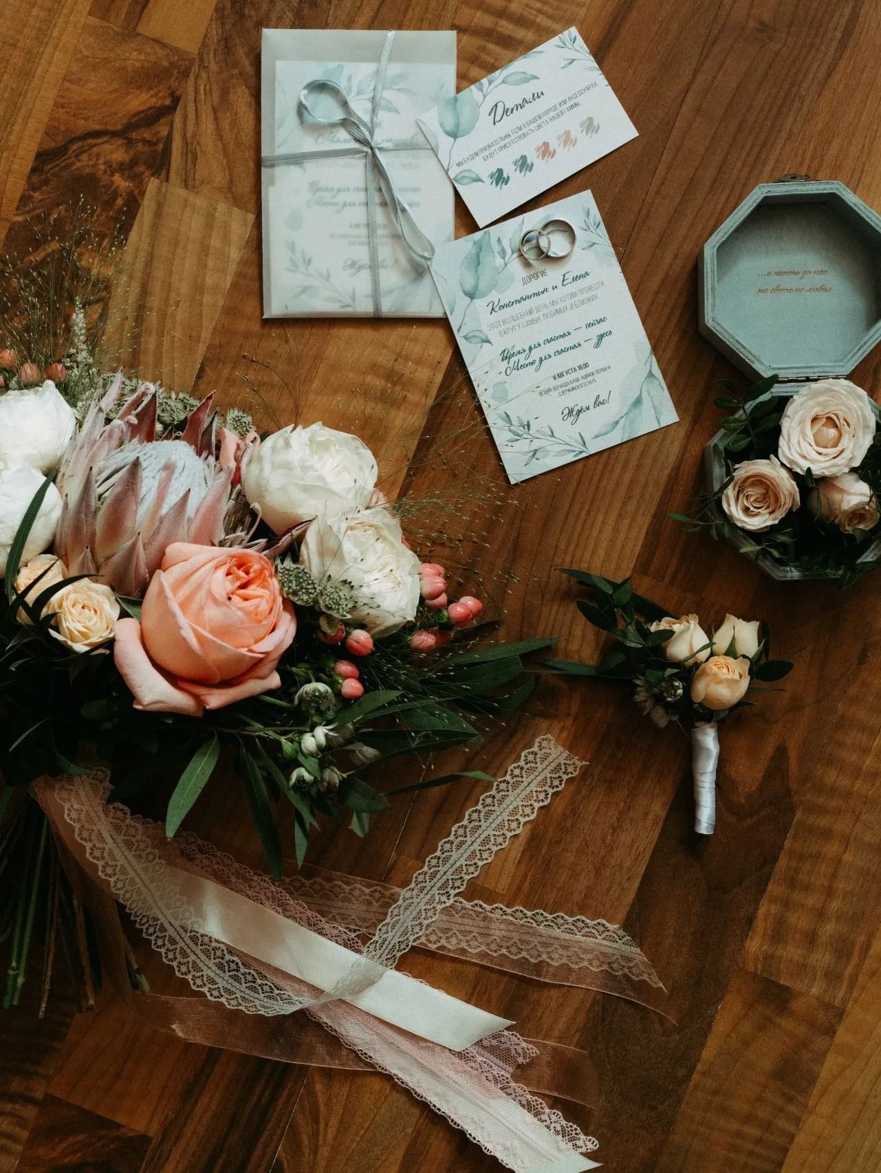 Wedding Bouquet, Invitations, Ring Box, and Boutonniere — On The Spot Signs Port Douglas In Port Douglas, QLD