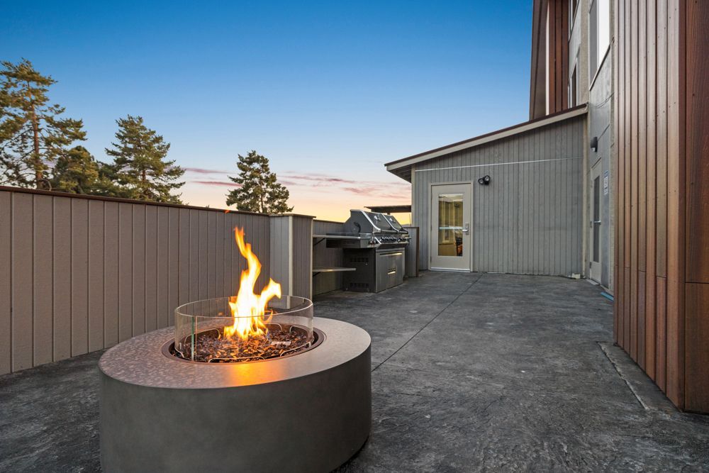 Firepit burning
