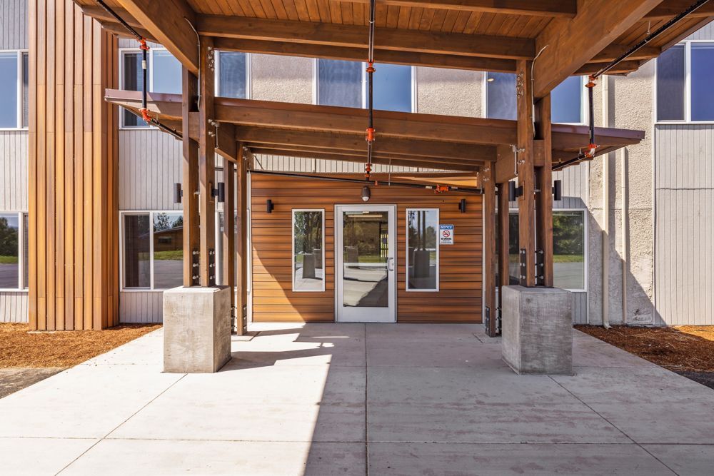 building entrance walkway