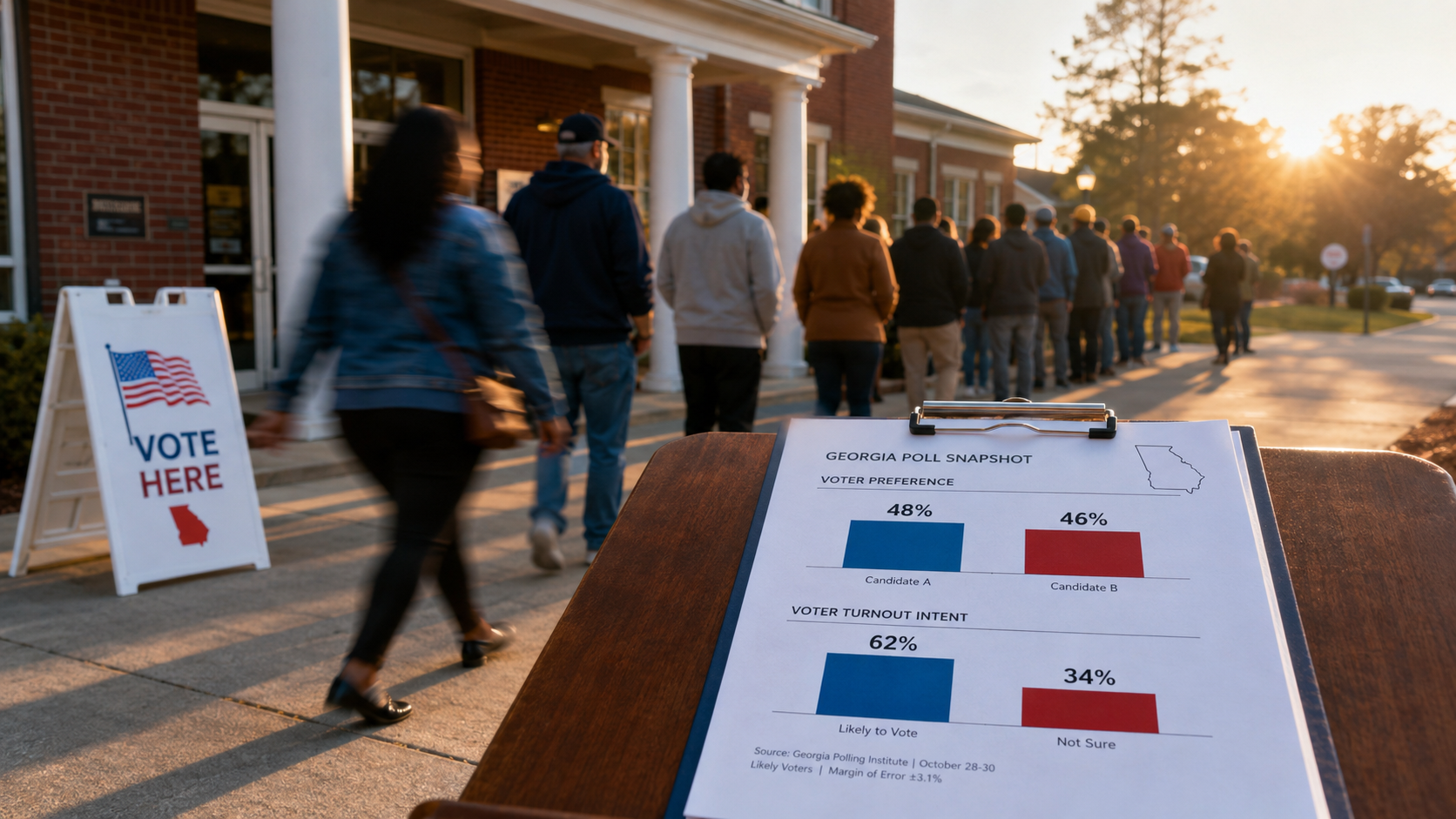 Rick Jackson's lead in Georgia's Republican Governor runoff has shrunk dramatically in just one week — his advantage over Burt Jones dropped from 13 points to under 7, a significant tightening that signals a real race ahead of June 16 voting. The crosstabs reveal why: Jones dominates younger voters (37.5% among 18–29-year-olds vs. Jackson's 12.5%) and holds the Trump base, both reliable turnout in a GOP primary. Election-day turnout composition will decide this race — our pre-primary polling showed Jackson ahead too, until voters went to the polls.