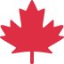 Red maple leaf, symbol of Canada.