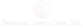 Logo for Personal Lawn Care, Inc., featuring a stylized circle design and company name.