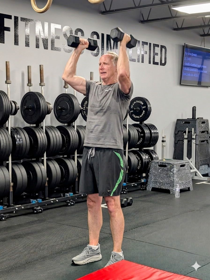 Adult over 50 training with coach at CrossFit Secaucus in Secaucus NJ