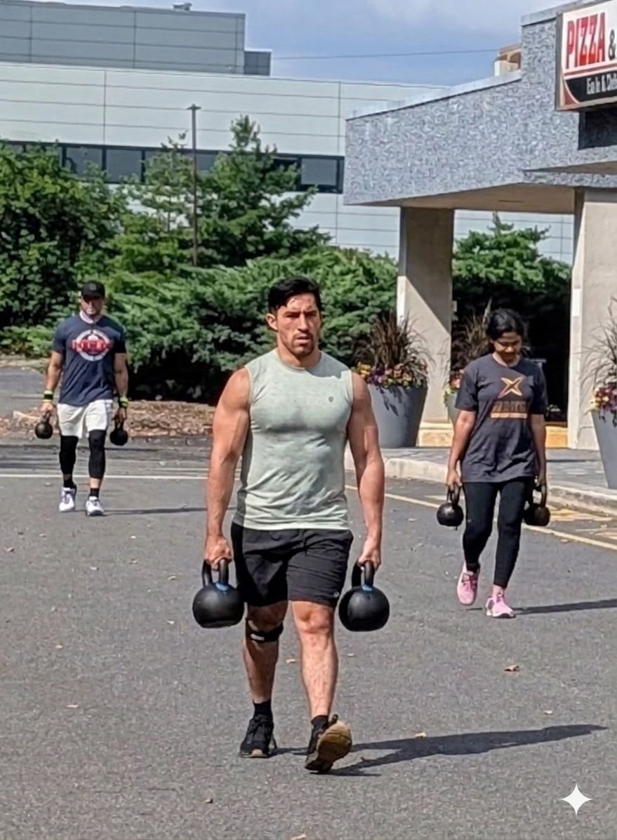 Man over 40 doing strength training at CrossFit Secaucus in Secaucus NJ