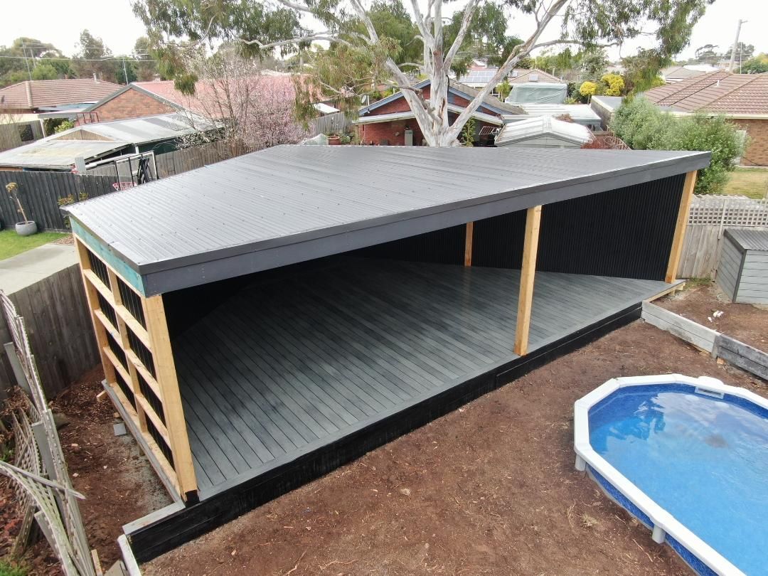 Roof Beams now covered with new mental roof replacement